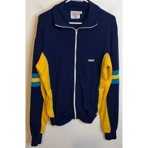 Vintage McGregor Colorblock Track Jacket Mens Medium Blue Retro 70s 80s Full Zip